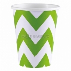 ZIGZAG Papīra glāzes, Kivi krāsa, 256 ml, 8.gab.﻿