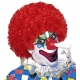 Klaunu  cirtaini parūka, sarkans