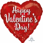 Happy Valentins's Day - sirds formas folijas balons  Valentindienai, izmērs 71 cm