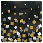 8 Plates Sparkling Confetti   squared metallic paper 17,7cm