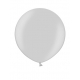 Apaļas formas liels lateksa balons sudraba krāsa, 60cm, metālika, 1 gab. 