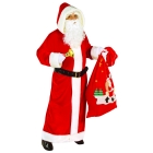 Костюм Деда Мороза «Супер Делюкс» — бархатный плащ с капюшоном, отделкой из плюша и ремнём с пряжкой. Размер XL