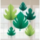 Palmu lapas - havaju papīra dekori,  6 gab. 20-40 cm.