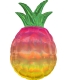 Folijas hēlija balons “Ananas”, zaigojoša krāsa, izmērs 43 x 78 cm,