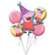 5 hēlija balonu komplekts "Cūciņa pepa / Peppa Pig" – 1 balons x 80 cm. un 4 baloni x 45 cm,