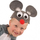 Шапочка мышки, фетровая, на резинке