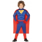 Supermena supervaroņa kostīms puišiem 5-6 gadi - kombinezons un apmetnis