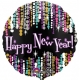 43 cm Folija balons ar hēliju "Happy New Year"