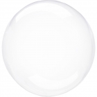 Apaļš caurspīdigs bezkrāsains balons Crystal Clearz©, Izmērs 56 cm, piepūšams ar hēliju vai gaisu