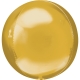 Apaļš folijas balons, spoguļu zelts, Orbz®, diametrs 43 cm, piepūšams ar hēliju
