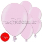 12"/30cm lateksa balons, metalliks, rozā, 15 gab.