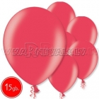 12"/30cm lateksa balons, metalliks,  ķiršu sarkans, 15 gab.