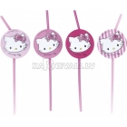 Kokteiļa salmiņi, Hello Kitty, Charmmy Kitty, rozā, 24cm,8 gab.