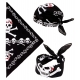 Piratu Bandana ar galvaskausiem 