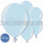 Metalliks, gaiši zila, 10.5"/27cm lateksa baloni, 100 gab. 
