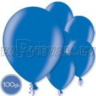 Metalliks, zili, 12"/30cm lateksa baloni 100.gab