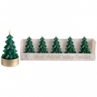 Komplekts mini eglites sveces - 6.9cm 5 gab