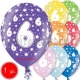 30 cm lateksa balons, 1  dzimšanas diena, assortimenta 8 dažadas krasas, 1 gab.