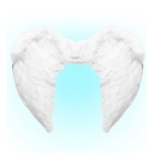 Eņģeļu spārni, balti spalvas, 37 x 50 cm 