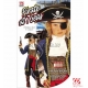 Pirāta kostīms (140cm) - mētelis, veste ar žabo, aproces, bikses, josta, apavu pārvalki, cepure, acu aizsegs