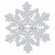  Sniegparslina - piekarama dekoracija, diam.16cm, ar sudrabu spidumu 