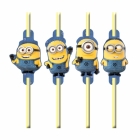 Kokteiļa salmiņi MINIONS, 24cm, 8 gab.