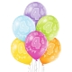 4.Dzimšanas Diena 12"/30 cm lateksa baloni  6 gab. Pastelis: 008 Abolu Zaļš, 117 Koši Dzeltens, 007 Oranžs, 010 Koši Rozā, 009 