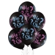 "Puika vai meitene" lateksa balons Kas piedzims? 12"/30 cm lateksa baloni 6 gab. Pastelis: 025 Melns. Druka: 1 Krāsa(s) / 4 Pus