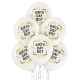 Dzimšanas diena zēnam – 30 cm. baloni 6 gab., pērļu balts,  apdruka 2 krāsās / 2 pusēs