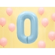 Ciparu balons, gaiši zils, folija, 86 cm., piepūšams ar hēliju vai gaisu