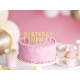 Tortes sveces “Happy Birthaday”,  burti uz kociņiem 2,5 cm x 13 gab 