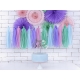Tortes toperis “Happy Bithday”, sudrabs, 22,5 cm, laminēts papīrs  