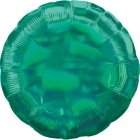 Standard Holographic Iridescent Green Circle Foil Balloon S55 Packaged
