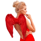 Eņģeļu sarkani spalvu spārni 37x50 cm