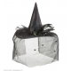 WITCH HATS WITH TULLE, FLOWER & FEATHERS 