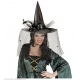 WITCH HATS WITH TULLE, FLOWER & FEATHERS 