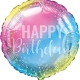 Folija balons “Dzimšanas Diena, gradients”, 48 cm, S40