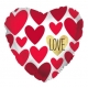 Folijas sirds formas balons "Love You On A Gold Heart", 43 cm 