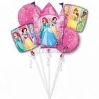 Multene PRINCESE pušķis no 5. folija baloniem ar hēliju 