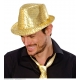 Fedora cepure ar zelta fliteriem 