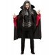 Vampīra kostīms, melns (krekls ar vesti, žabo ar medaljonu, apmetnis) XL 