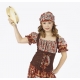 Bērnu čigānu kostīms – svārki uz gumijas, blūze un lakats, 128 cm 