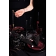 Taper candle, matt, black, 24cm: 1pkt/10pc. 