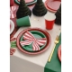 Paper Plates, dark red, 23 cm: 1pkt/6pc. 