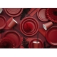 Paper Plates, dark red, 18 cm: 1pkt/6pc. 
