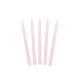 Taper candle, matt, dusty rose, 24cm: 1pkt/10pc. 