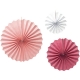 3 PINK PAPER FAN CM 20/30/40 