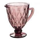 Rozā stikla karafe, 1.5 l