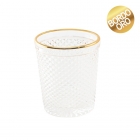 Stikla ūdens glāze ar zelta apmali, 270 ml