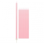 10 pērļu rozā sveces 15.5 cm